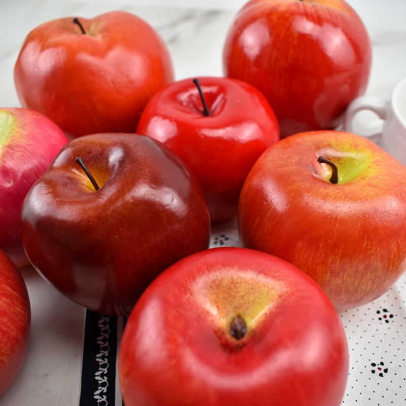 Red Delicious Artificial Apple Ornament for Decorations