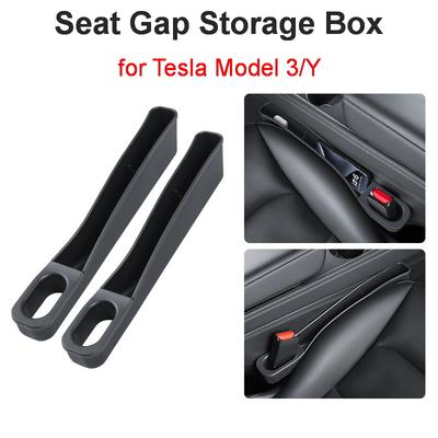 2PCS Seat Gap Storage Box for Tesla Model 3 Y Strip Crevice Organizer Filler Pocket Multifunction Wallet Keys Card Phone Holder