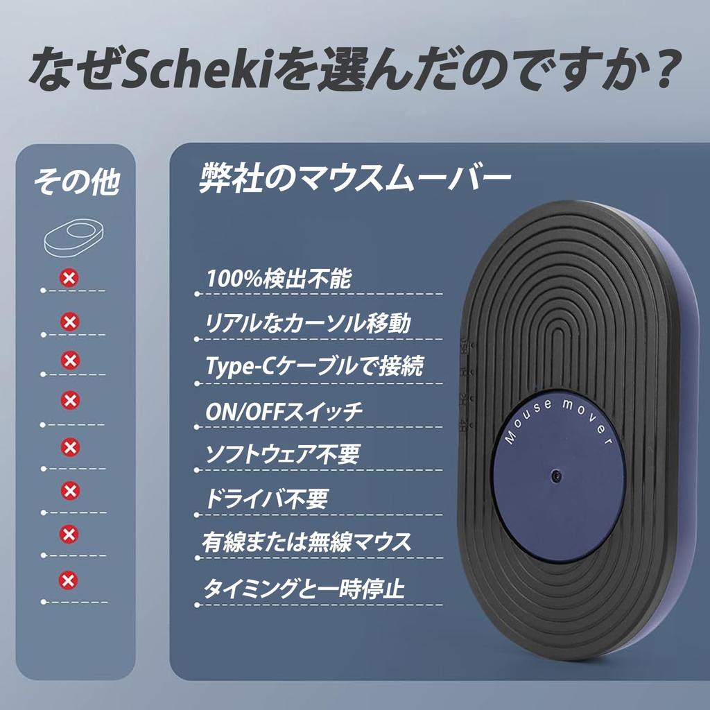 Mouse Mover for Telework, Keeps Your Mouse Moving, Undetectable, Mouse Jiggler with OnOff Switch and Random Interval Timer, Automatically Moves Your