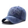 New Embroidered Shark Denim Cap Made Old Washed Trendy Men's Personalized Baseball Cap Women's Sunshade Sunscreen Cap