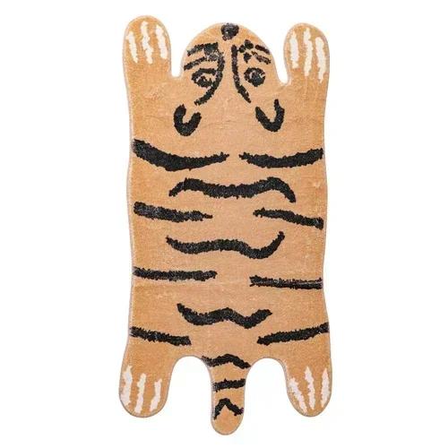 Cartoon Leopard Carpet For Cooling And Warmth, Home Decoration, Bedroom Plush Floor Mat, Living Room Rest Area Floor Mat
