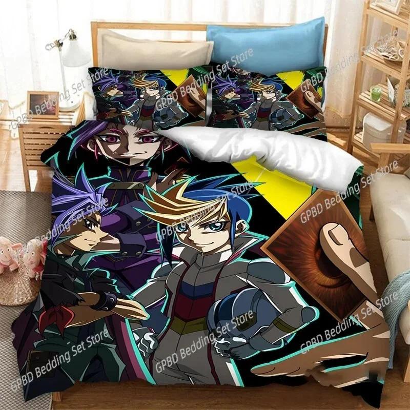 Anime Yu Gi Oh Duel Yugi Beding Set 3D Printed Suitable for Bedrom Soft Duvet Cover Set With Pilowcases Children Kids Home Textile