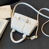 Woven Pattern Mini Handbag Women Solid Color Crossbody Bag Fashion Top Handle Square Purse