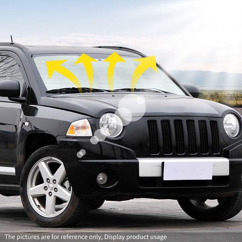 Car Front Windshield Sunshade Window Shade Foldable Sun Visor Cover Fit for Jeep Compass 2007-2016 Car Interior Accessories