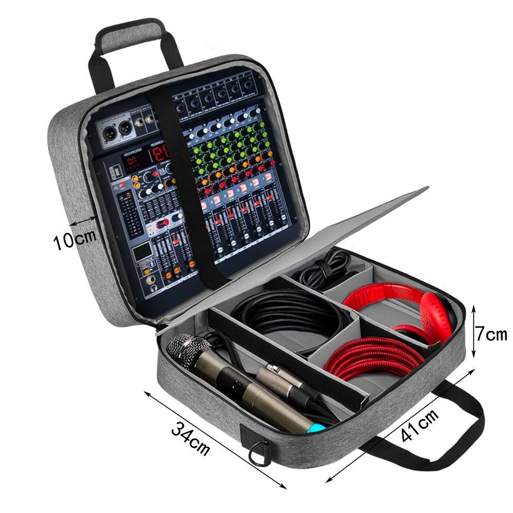 Adjustable Storage Recording Equipment Bag Protective Padding DJ Mixer Protective Case  Home