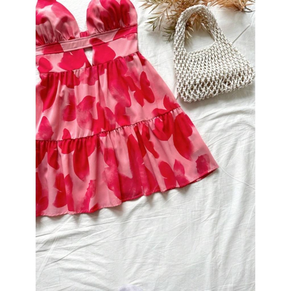 Summer Vacation Dresses Sexy Hottie Sleeveless Backless Halter Dresses