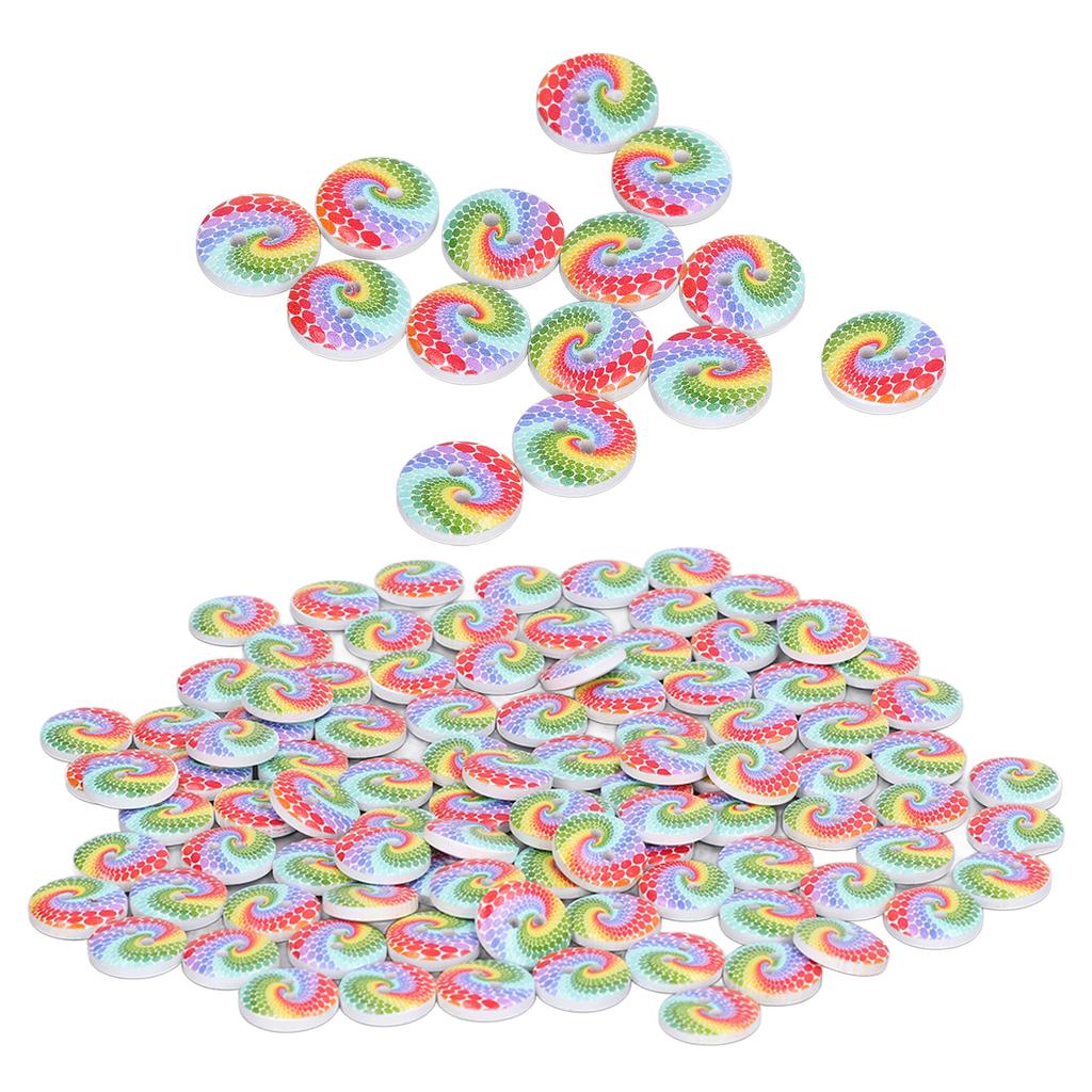 100pcs Sewing Buttons 15mm0.6in DIY Making Attractive Decorative Light Weight Handicrafts