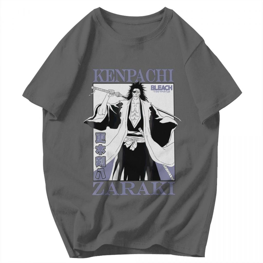 Men T Shirt Zaraki Kenpachi BLEACH Awesome Gifts Y2K Graphic Anime Unisex Clothing T Shirts