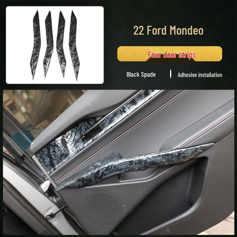 22 Mondeo Carbon Fiber Peach Wood Interior Sticker for Navigation Console & Power Window.