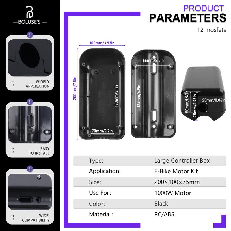 EBike Controller Box Electric Bicycle Controller Case Small/Big/Large/Extra Large Four Size for Electric Bike Conversion Kit