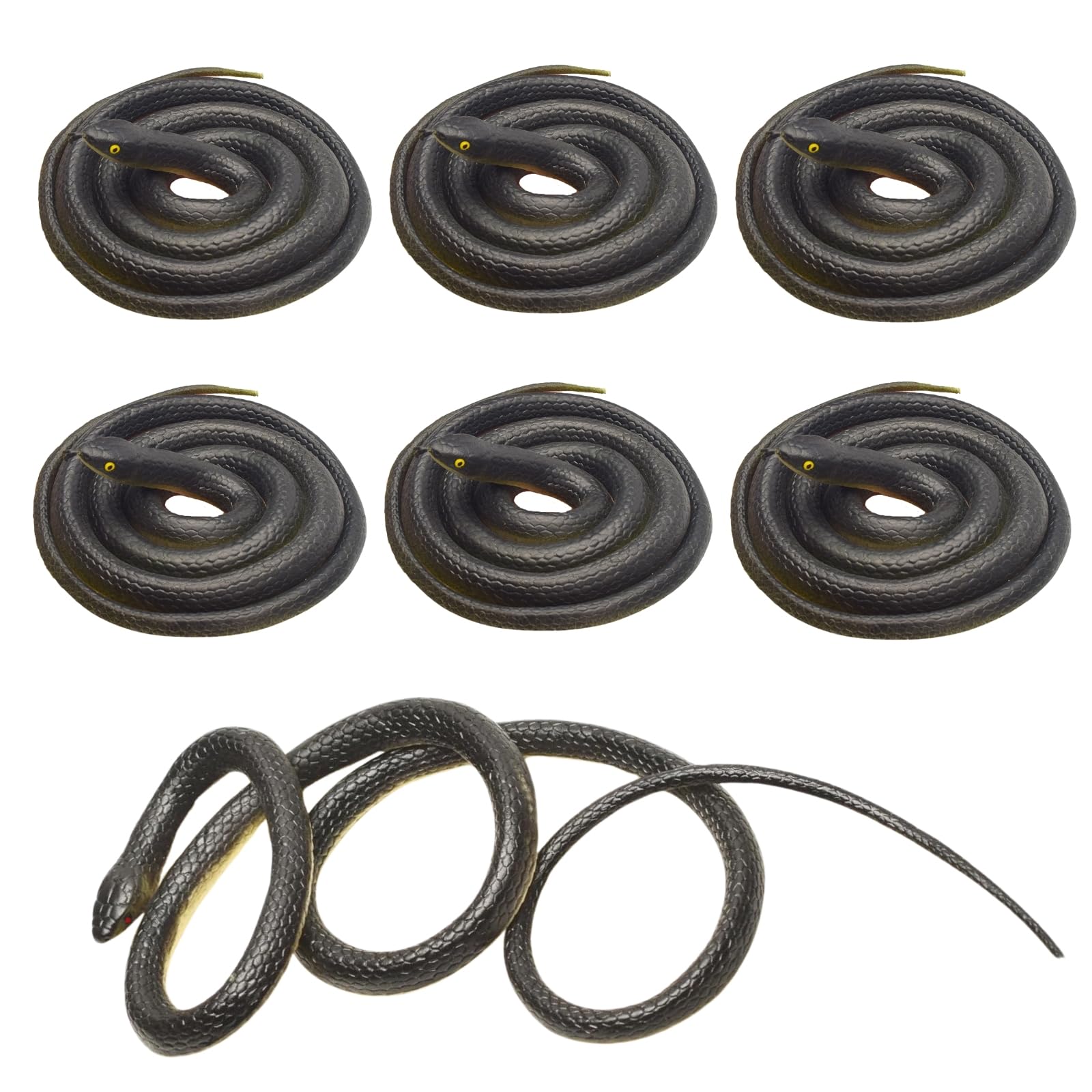 

Seiryuger Snake Prank Joke Dummy Rubber Bird and Insect 6 Pieces Toys, Toys, Toys, Snakes, Repellent, 80cm, Black, [Used]