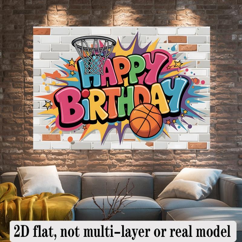 Polyester Party Backdrop Banner, Photo Booth Background, Wall Decor, Party Decoration