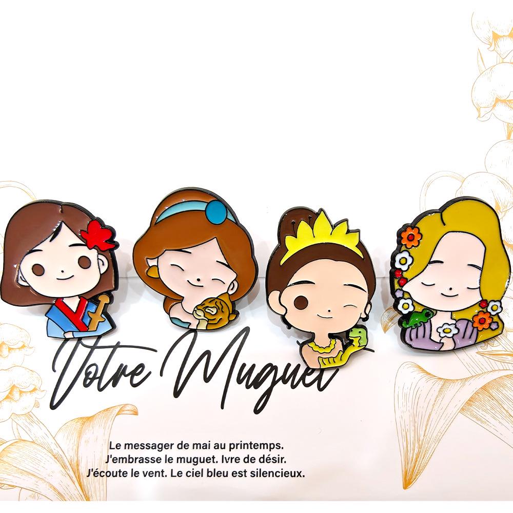 Adorable Anime Princess Brooch - Cute Cartoon Badge for Clothes & Bags