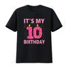 Kids Sweet Donut It S My 10th Birthday T Shirt 10 Yrs Old  Vintage Washed Designer Clothes Streetwear Top For Everyday Wear