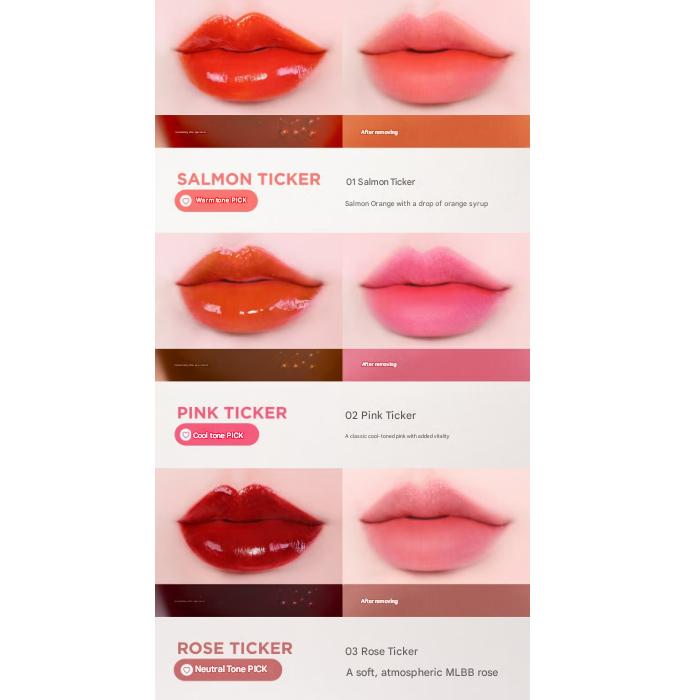 BONCEPT Peel-Off Lip Tattoo Sticker 8g (Salmon, Pink, Rose) (10 Options)