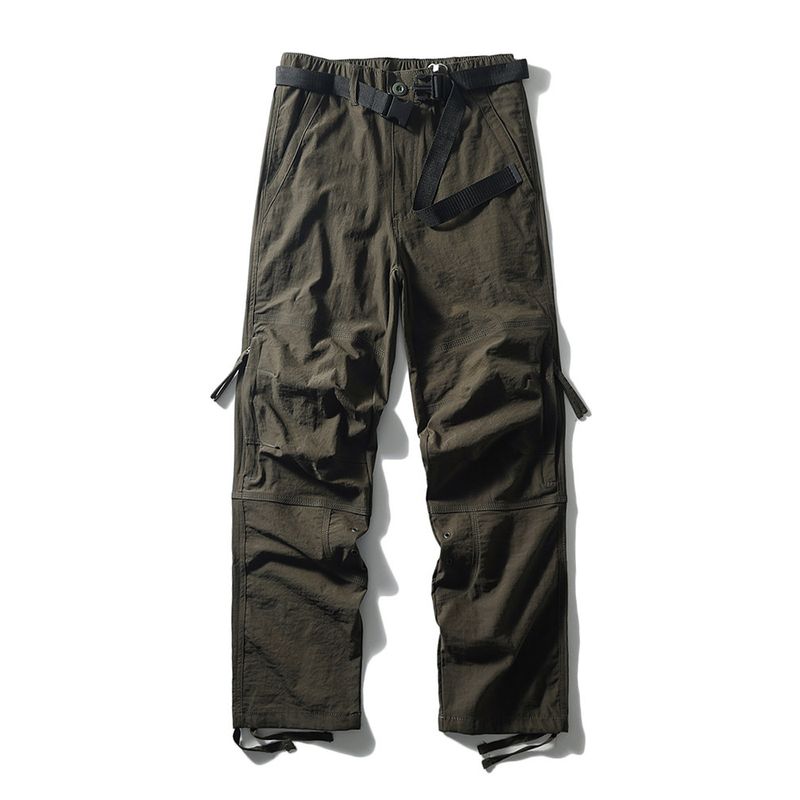 Outdoor American-Style Multi-Pocket Cargo Pants for Men, Summer Thin Hiking Pants, Export Men's Functional Casual Pants
