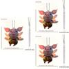 Charming Acrylic Flying Pig Keychain Car Rearview Mirror Decor For Home And Auto