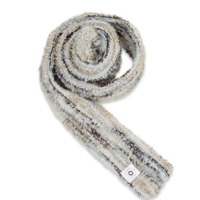 NOUGHT O Logo Fluffy Muffler / Ivory Multy