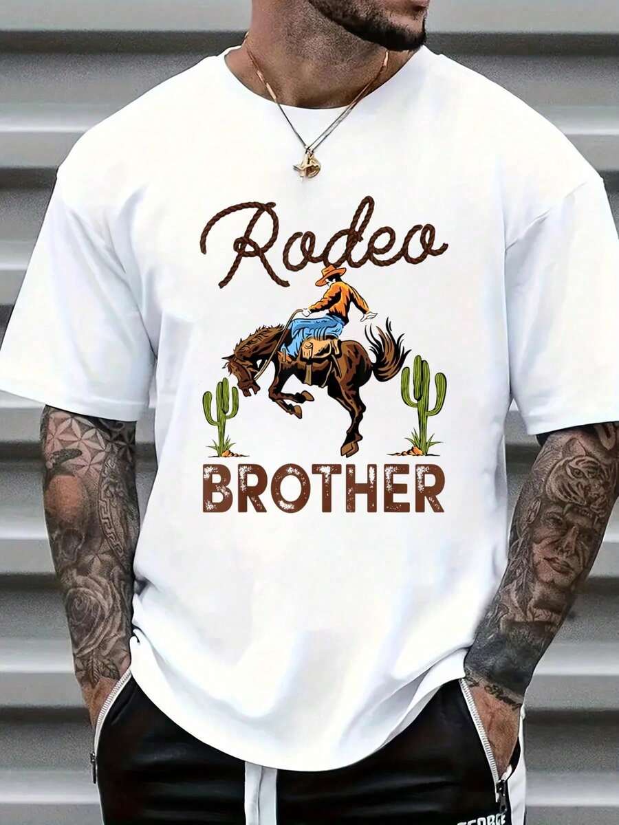 

Rodeo Brother Matching Family Western Rodeo Birthday Cowboy Unisex T-Shirt S