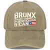 Bronx Puerto Rican Flag Distressed Baseball Cap Washed Denim Adjustable Outdoor Sun Hat