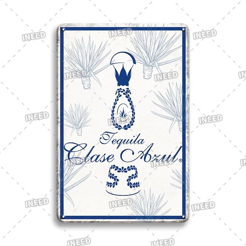 Tequila Whisky Tin Sign Metal Sign Dekoracyjny Vintage Plate Decor Retro Plakietka do Baru Pub Man Cave Club Room Home Wall Decor