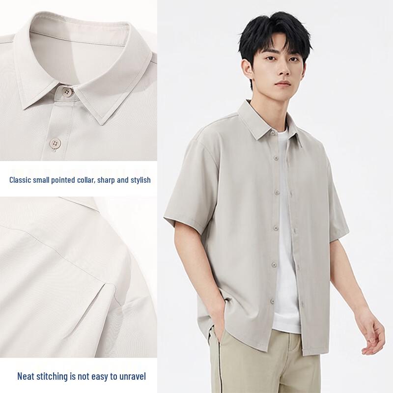 JEANSWEST LIFE Men's Short Sleeve Breathable Casual Shirt
