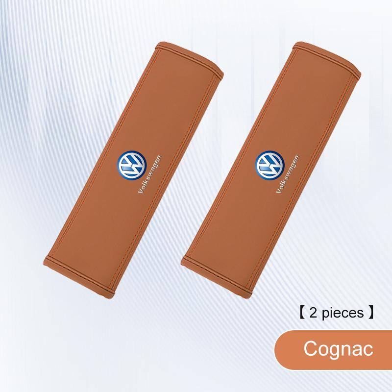 For Volkswagen VW R Golf 4 5 Passat Beetle Tiguan Touran Leather Car Seat Safety Belt Shoulder Cover Protection Pad Accessories Zk0