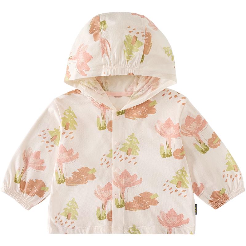 Tongtai Infant Summer Pure Cotton Hooded Cardigan 120