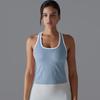 Nessaj Damen-Tanktop, ärmellos, Fitness-Weste, für Fitnessstudio, Yoga, Sport, Tap, atmungsaktiv, Laufweste