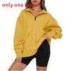 Womens Solid Color Sweatshirt With Pockets And Long Sleeves For Casual Wear