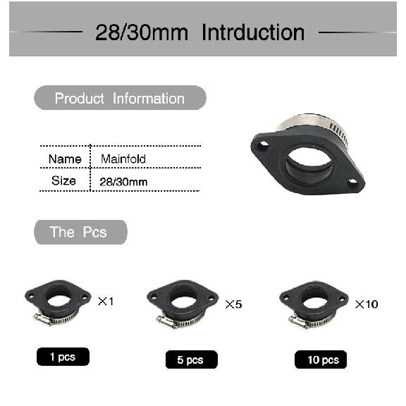 Motorcycle Carburetor Adapter Inlet Intake Pipe Rubber Mat For Honda Cg 125 Peugeot Speedfight Ax100 Cg125 Honda
