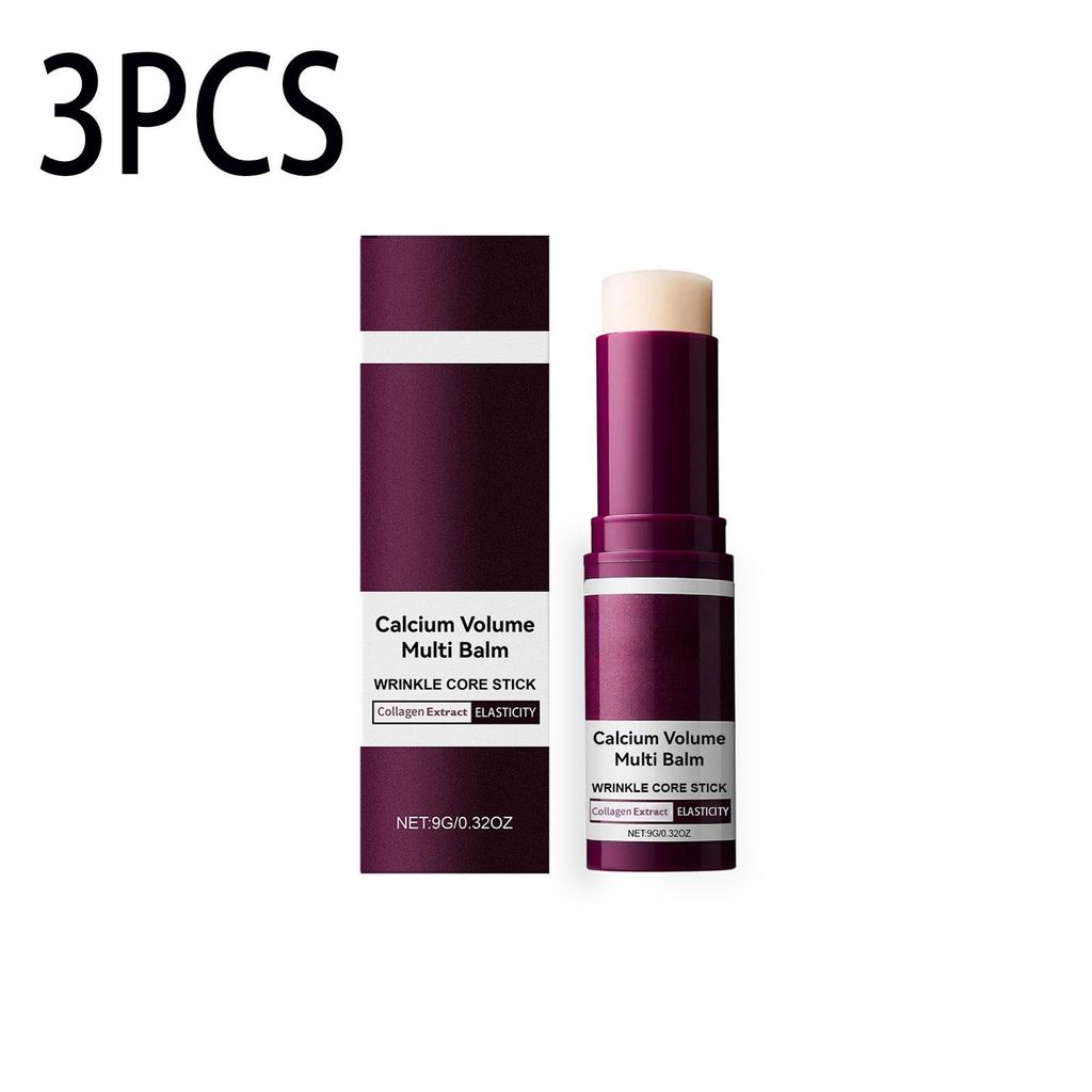 Calcium Volume Multi Balm Korean Skincare Stick,Face & Eye Cream,Collagen Deep Moisturizing Anti-Wrinkle,Suitable for Pre Makeup