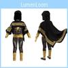 Conjunto de Fantasia Cosplay Deslumbrante de Adão Negro Para Adultos e Crianças