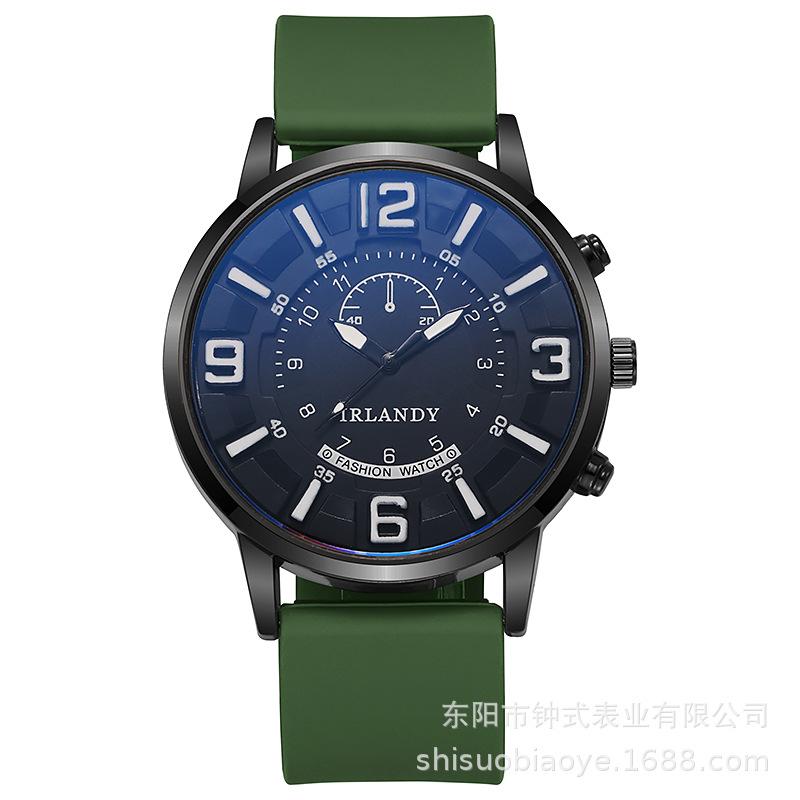 Fashion Arabic Dial Men Quartz Watch Casual Silicone Strap Sports Watches For Man Clock Best Gifts Clock for Husband,Family,Friend