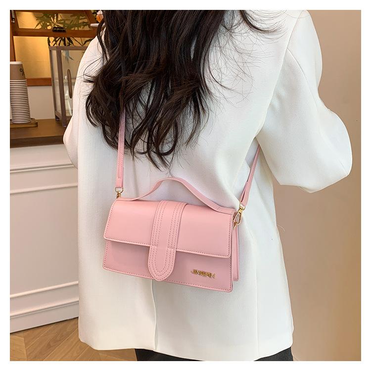 Borsa a Spalla Minimalista in Ecopelle Quadrata alla Moda Borsa a Tracolla per Donna