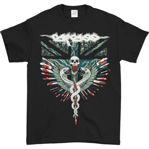 

Черная футболка унисекс Carcass Medical Snakes