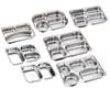 LIJIA KITCHENWARE 304 Stainless Steel Rectangular Four-Compartment Meal Tray