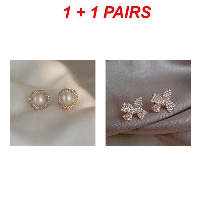 

2 ПАРЫ Жемчужно-цирконовых сережек, маленькие и изысканные, отлично подходят для свадебных торжеств, популярные серьги-гвоздики в винтажном стиле