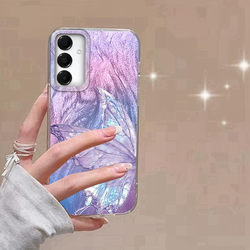 Butterfly Cat Case For iPhone 16 Pro Max Samsung A56 A16 A17 S25 FE Xiaomi Redmi Note 14 13 Pro 14C A5 Huawei Honor 400 200 Lite Pro Shockproof Cover