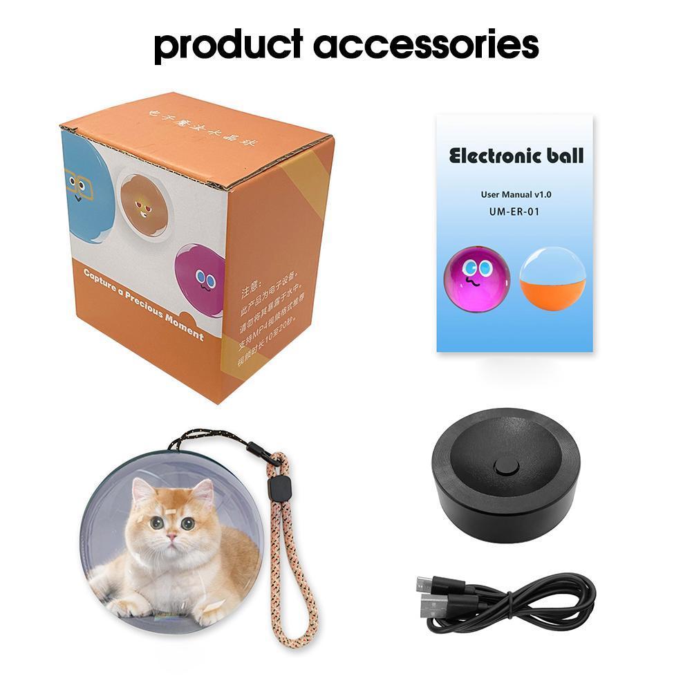 3D Video Crystal Ball DIY Memory Art Glass Ball Lamp Spherical Pixel Display 2.7inchs Screen 4GB Videos Player For Kids Adults