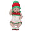 Newborn Baby Doll 10 Inch Silicone Cute Lifelike Infant Doll with Knitted Clothes Birthday GiftEyes