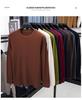 2025 Men's Lightweight Solid Color Round Neck Sweater, Long-Sleeved Knit for Spring/Autumn