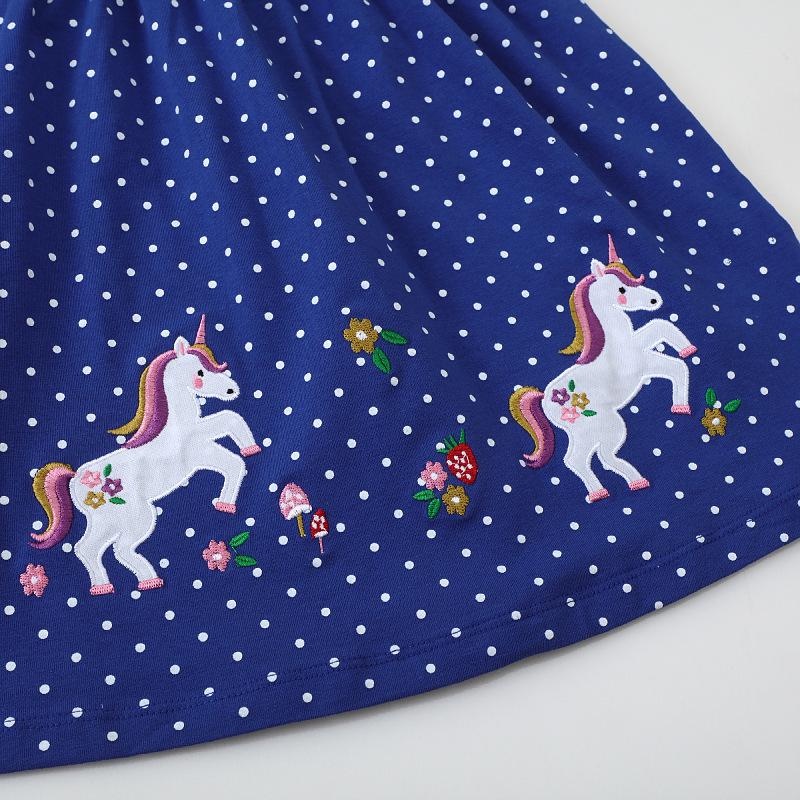 Unicorn Princess Short Sleeve Cotton Dress for Girls - Summer Wear