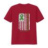 You Ll Never Fight Alone Flag Green Liver Cancer Awareness T Shirt Vintage Washed Versatile Breathable Stretched Casual Stylish