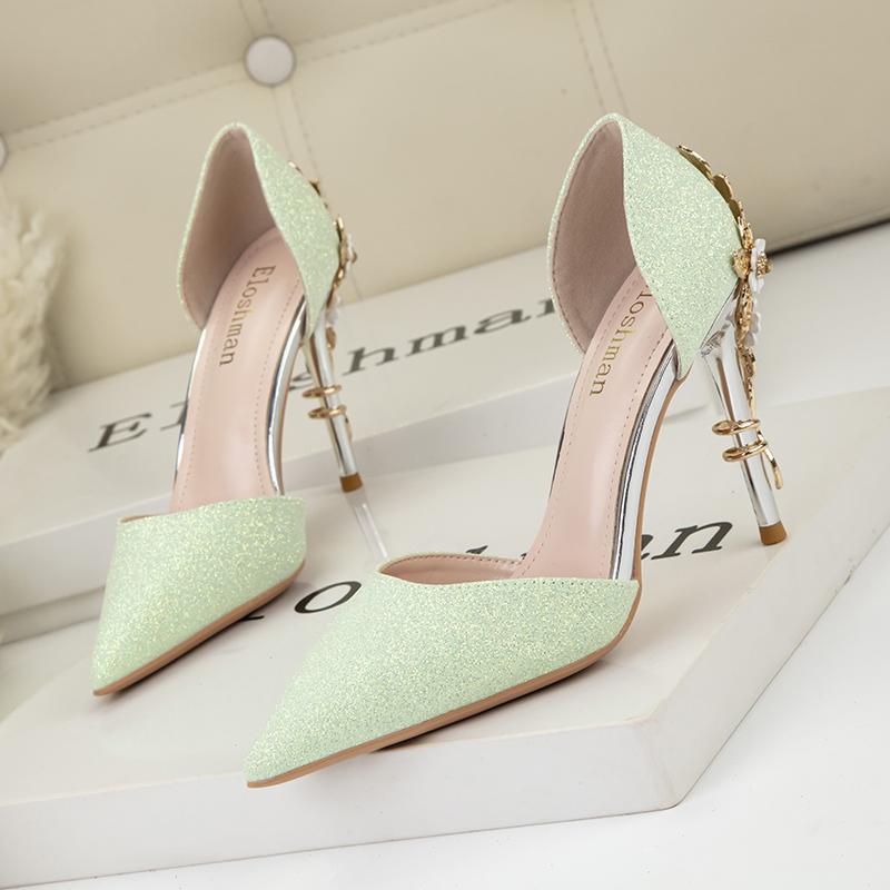 Fashion Sexy High Heels Women Shoes Rhinestone Bridal Wedding Thin Heel Shoes 9cm Fetish Silver Gold Stiletto Pointed Ladies Pumps 2025