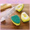 Cleaning Sponge Kitchen Brush With Extended Handle And Detergent Tool Dispenser