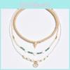 Bohemian Shell Necklace Set For Women Handmade Geometric Beach Jewelry Gift For Summer