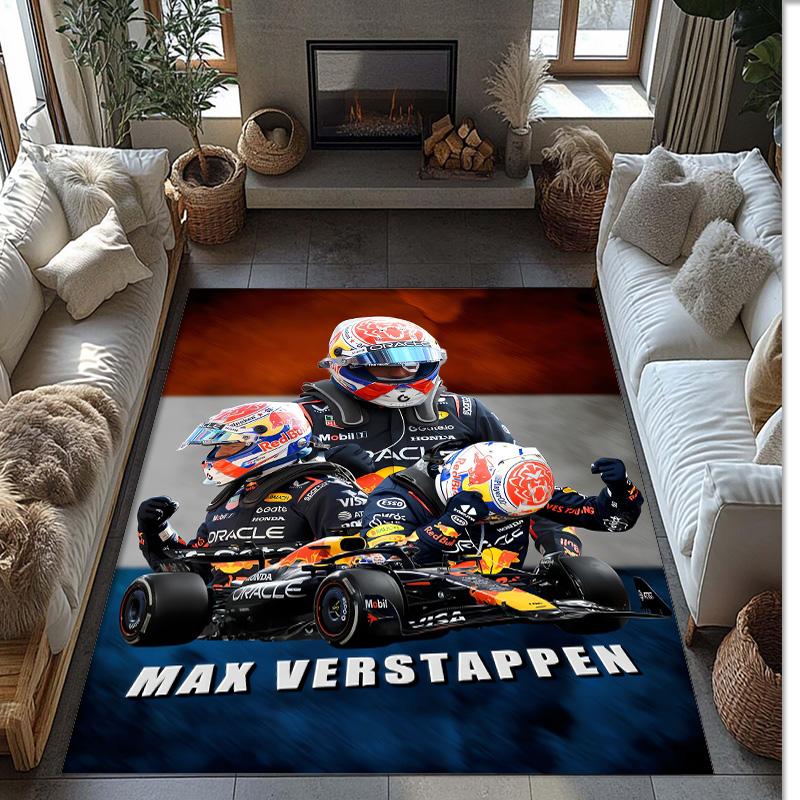 Max Verstappen Kryształowy Aksamitny Dywan Miękki Anty?Antypoślizgowa Mata Podłogowa Wygodny Dywanik do Wystroju Domu Salonu Sypialni