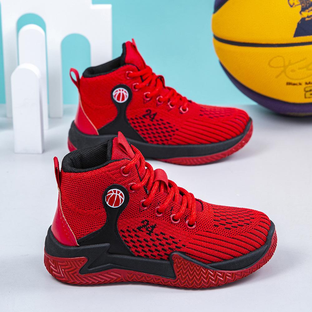 Neue Kinder-Basketballschuhe Frühling und Herbst Herren mittleren Alters und ältere Kinder verschleißfest, rutschfest und atmungsaktiv Sport-Laufschuhe