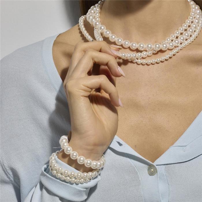 Luxenter Necklace with White Pearl Finished In 18k Fine Gold - Jamel